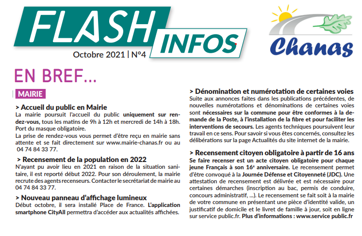 FLASH INFO N°4