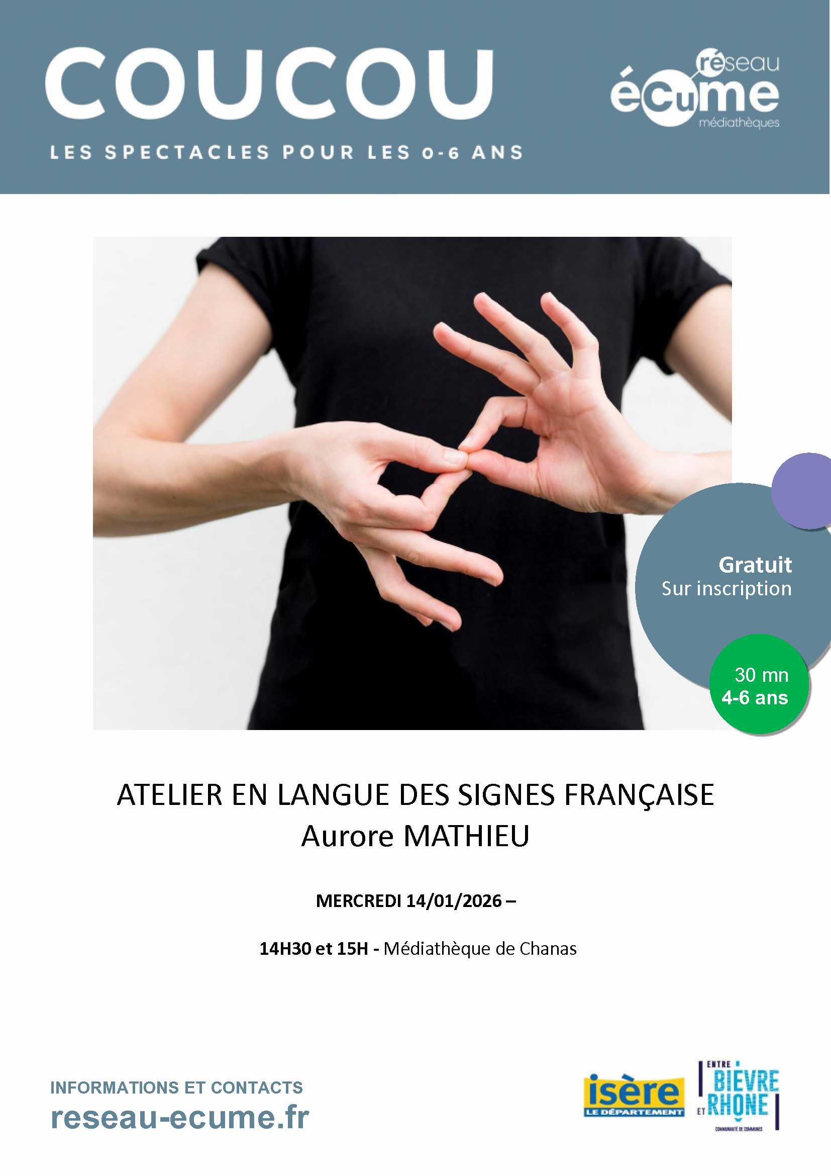 ATELIER EN LANGUE DES SIGNES À LA MÉDIATHÈQUE
