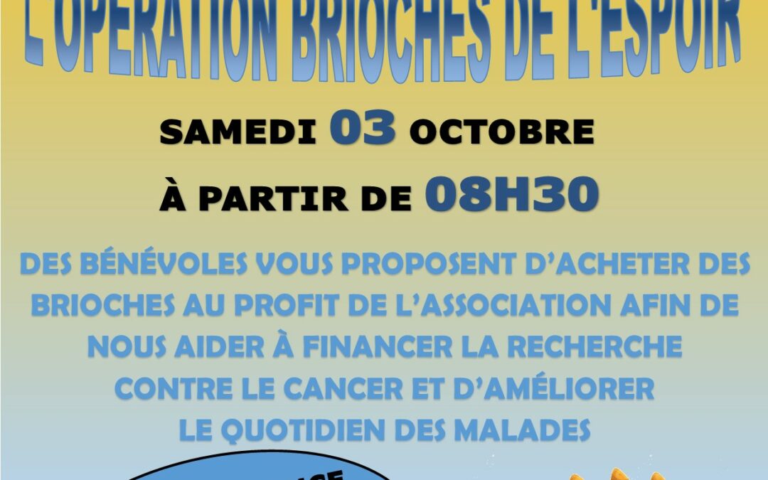 Opération brioches de l&rsquo;espoir
