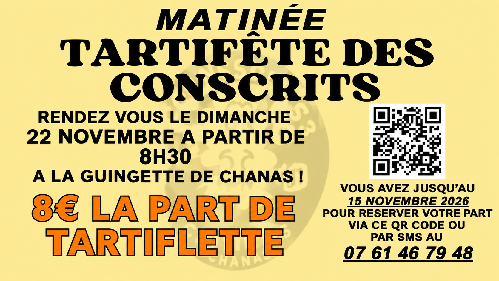 TARTIFÊTE DES CONSCRITS
